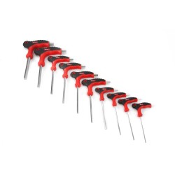 Set di Chiavi Esagonali | 10 Pezzi | H2-H10 | Doppia Punta | Manico in Gomma | con Supporto Metallico